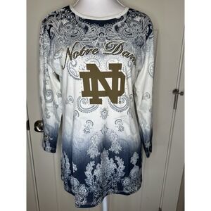 Notre Dame Fighting Irish Long Sleeve Tunic Top Women's M P. Michael Made in USA